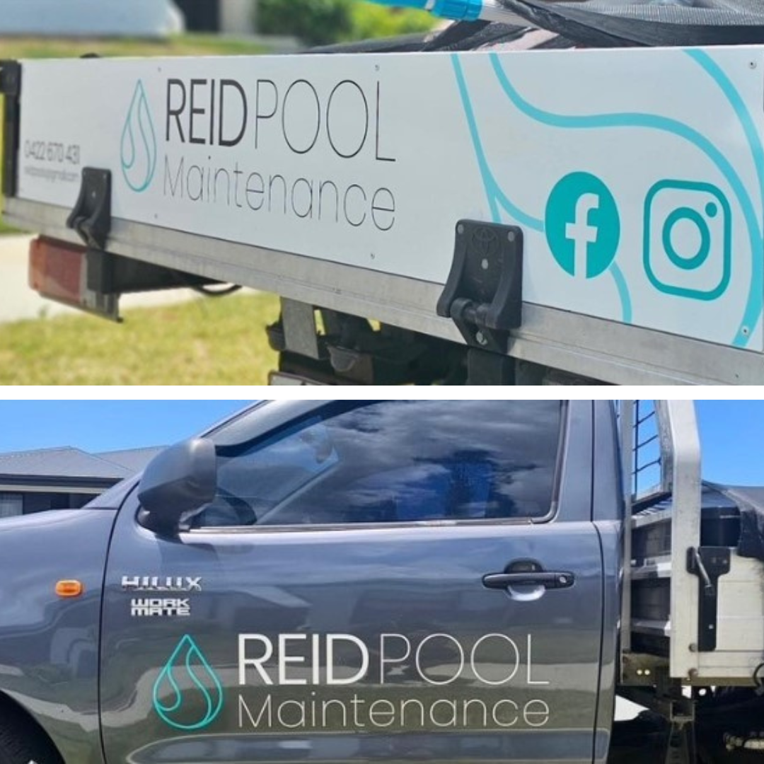 reidpool maintenance logo on truck