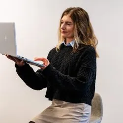 Marketing Official Marketing Official looking at the monthly reports