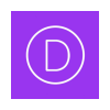 Briefcase – Divi Purple square with letter d inside