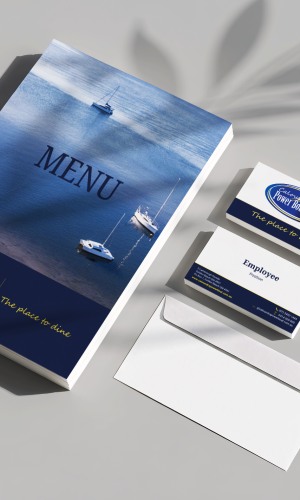 Menus with Caloundra power boat club logo on them