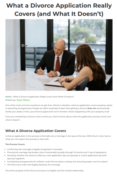 Divorce article x 2 Divorce article x 2